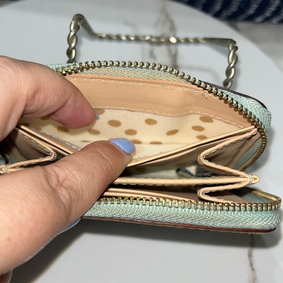 Kate Spade Wellesley Cara Wallet Small Zip Around MintGreen, Vintage - Picture 10 of 11